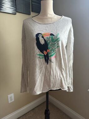 Lilly Pulitzer NWT Roselle sweater in Seaside grey Toucan